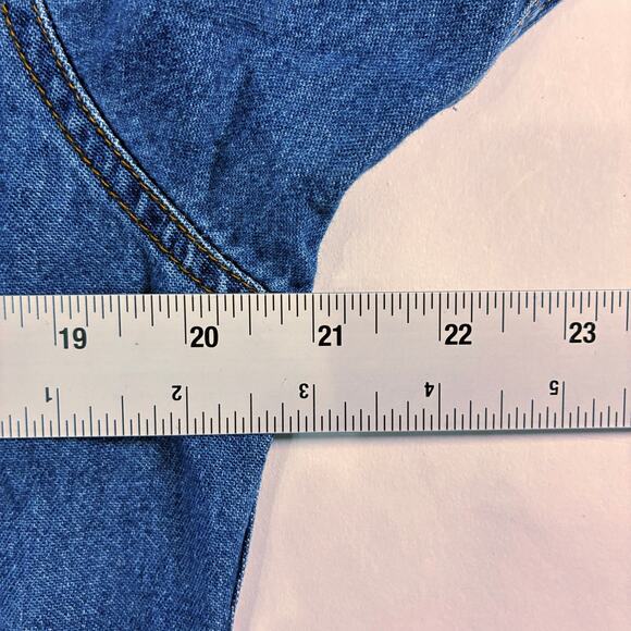 Ely Cattleman S Mens Long Sleeve Cowboy Western Shirt Blue Pearl Snap Rodeo - Picture 4 of 7